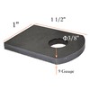 Jikacok Weld on Steel Tabs - 1"x1 1/2" Mild Steel