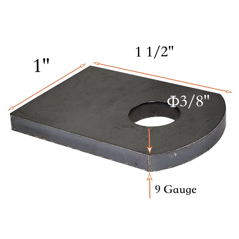 Jikacok Weld on Steel Tabs - 1"x1 1/2" Mild Steel