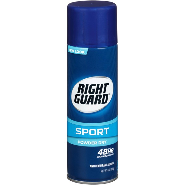 Right Guard Aerosol Sport Powder Dry Antiperspirant, 6 oz (Pack of 6)