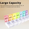 7 Day Pill Organizer, Rainbow Color, 2 Pack