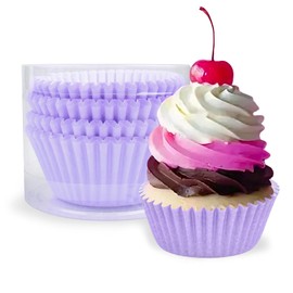 Cupcake Liners for Baking, 100PCS Muffin Liners, Standard Baking Cups Paper, Cupcake Wrappers Non Stick, Greaseproof Cupcake Cups Muffin Papers Holders for Wedding Birthday Party (Purple)