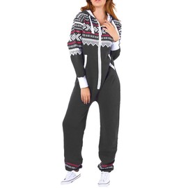 H&F Girls Womens Ladies Aztec Print Hooded Zip Up Zipped Onesie Jumpsuit Plus Size XL XXL XXXL XXXXL XXXXXL 8-22