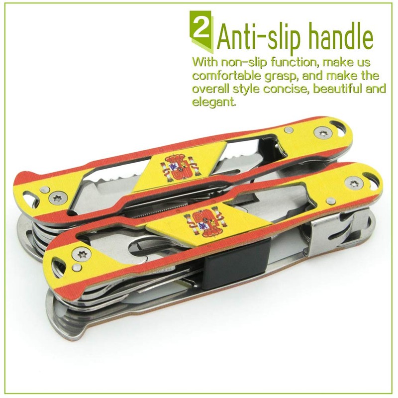 12-in-1 Multi Tool Pliers Portable Folding Pocket Multitool with Nylon