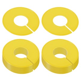 PATIKIL Clothes Dividers for Hanging Clothes, 30 Pack Closet Clothing Rack Size Dividers Blank Labels Sorting Round Separator for Closet, Yellow