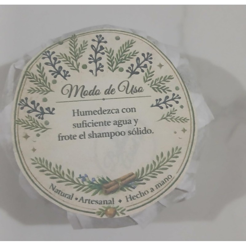 Shampoo Solido Artesanal de Romero y Canela 100 gr
