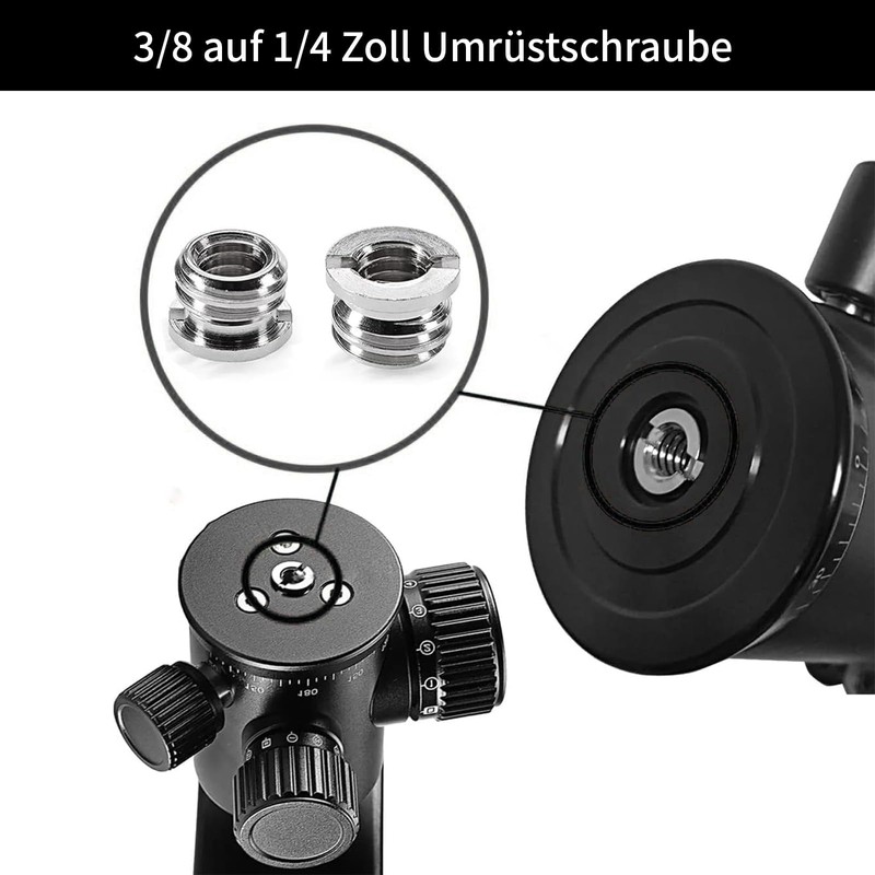 GIONAR Tripod Adapter 1/4 to 3/8 Inch Thread Adapter, 3/8