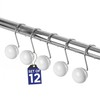 Creative Scents White Shower Curtain Hooks - Set of 12