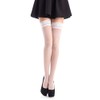 Romartex Garter-less Stockings, 20 Denier Elastane Stockings with Narrow Lace