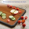 Wood Cutting Board with Handle, Double Sided Cutting Board for