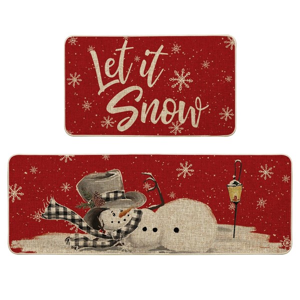 Artoid Mode Red Let It Snow Snowflake Snowman Winter Kitchen