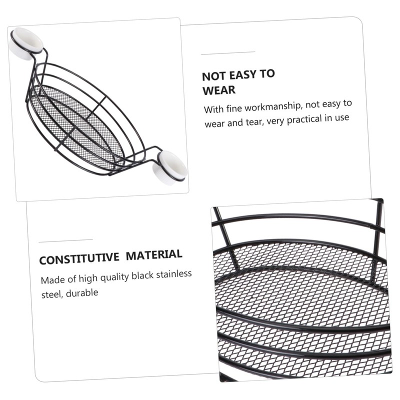 Ciieeo 1Pc Stainless Steel Frying Basket Black French Fries Container