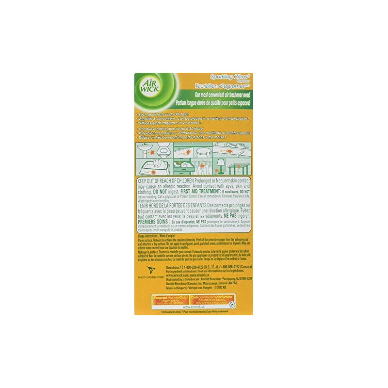 Air Wick Stick Ups Air Freshener, Sparkling Citrus, 2ct