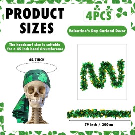 ZhowHoHo 5 Pcs 12 ft Skeleton Accessories St. Patrick's Day Sculptures Giant Skeleton Accessories for Garden Lawn Outdoor St. Patrick's Day Statues Decoration
