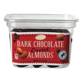 Dark Chocolate Covered Almonds, Fair Europeon Germany Trade Cocoa, Smooth Creamy, Keto Advance Gift Snack Valentine's Day Treat 10oz choceur Tub