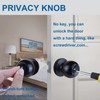 Comfhouse Round Ball Privacy Door Knob for Bedroom and Bathroom,