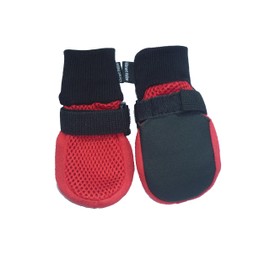 Vibrant Fellow Paw Protector Dog Boots Breathable Protective and Skid-proof Colour Red Set of 4 Size Small