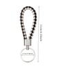 PPhtony Braided Leather Key Fob Car Keychain Ring Woven Strap