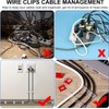 50 Piezas Clips Organizador de Cables Autoadhesivo, Transparente