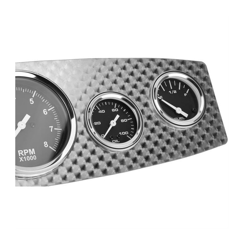 12" Long Engine Turned Aluminum Panel, 12" Wide-1/2 Swirls- Rod