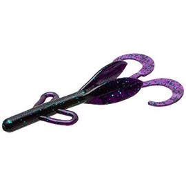 Zoom Bait Baby Brush Hog Bait-Pack of 12 (Junebug, 5 1/2-Inch)