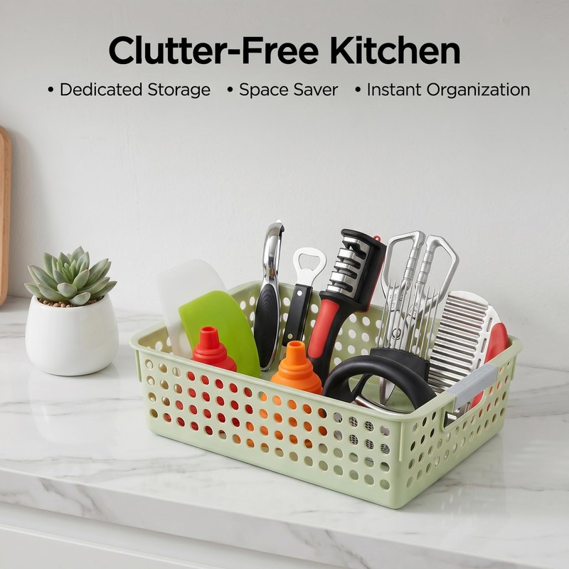 13-Piece Kitchen Gadget Set (Includes Storage Basket) — Features Kitchen