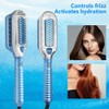 Hair Straightener Brush Ice Therapy Professional Negative Ion Cold Wind