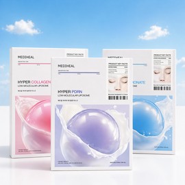 Mediheal Hyper Gel Mask 3-Piece Set / Collagen 4 Sheets / PDRN 4 Sheets / Hyaluronic Acid 4 Sheets / Total 12 Sheets, 3 Packs, 4 Packs / 메디힐 하이퍼 겔 마스크 3종세트/콜라겐 4매/PDRN 4매/히알루론산 4매/ 총 12매, 3개, 4개입