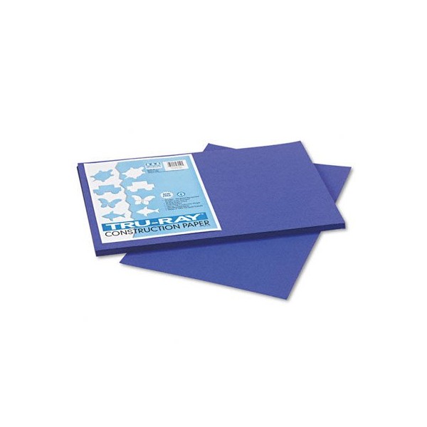 Tru-Ray Construction Paper, Sulphite, 12 x 18, Royal Blue, 50