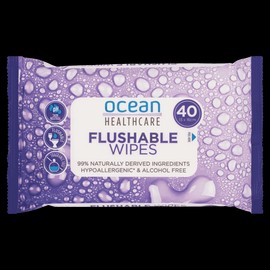 Ocean Healthcare Flushable Wipes 40 Pack