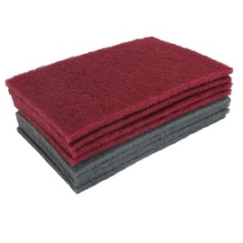 6"x9" Automotive Scuff Pad 8 Pack (7447&7448) - 4 Maroon(Fine) & 4 Gray(Ultra Fine), Wet/Dry Reusable Scuffing Pad for Paint Prep, Sanding - Auto Body, Woodworking & Handicrafts