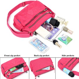 MINTEGRA Shoulder Bag for Women Waterproof Crossbody Purses Lightweight Nylon Work Travel Purse Messenger Bag