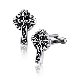 Bandmax Cufflinks Men's Stainless Steel Cufflink Cufflinks for Men Viking Cufflinks Shirt Shmuck for Shirt Wedding, Silver, Not applicable