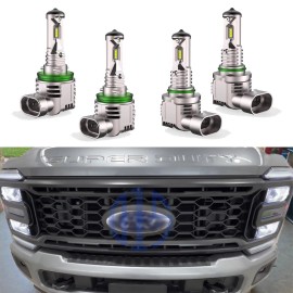 D15 Lighting White LED Low High Beam Headlight Bulbs for 2023 2024 Ford F150 F250 XL XLT STX