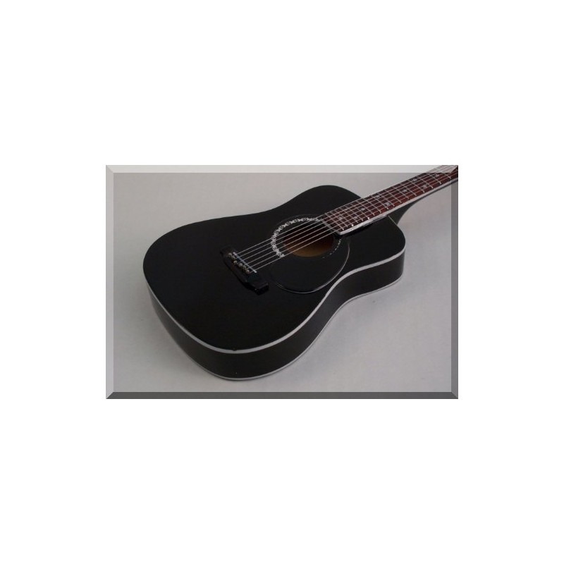 ARTSTUDIO35 Johnny Cash Miniature Guitar Black with Plectrum