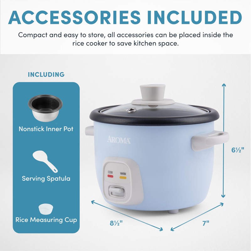 Aroma Housewares 4-Cups (Cooked) / 1Qt. Rice & Grain Cooker