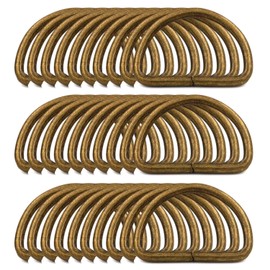 BIKICOCO - Anillas en D de metal, 38 mm, sin soldar, para coser y coser bricolaje - bronce - 30 piezas