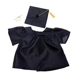 Graduation Gown w/Hat Outfit Fits Most 8"-10" Webkinz, Shining Star and 8"-10" Make Your Own Stuffed Animals and Build-A-Bear