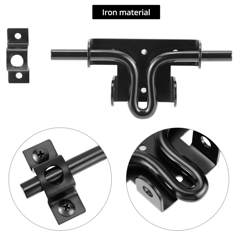 QWORK Slide Bolt Gate Latch, Heavy-Duty Gate Lock with Padlock