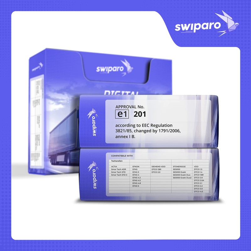 SWIPARO - Certified Tacho Rolls - Tachograph Paper - Thermal