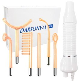 Hochfrequenzstab Gesicht, 6 Neon Hochfrequenz Hf Stab Geraet Portabler, Tragbare Hochfrequenz Hautstraffung Acne Spot Falten Remover Geschwollene Augen, Körperpflege, Gesichtsmassagegerät