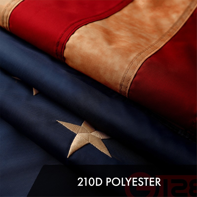 G128 Betsy Ross TeaStained Flag 2x3 Ft ToughWeave Pro Series
