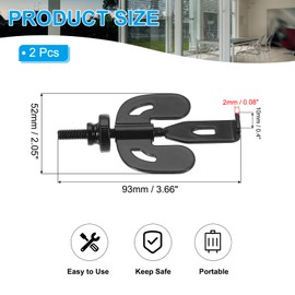 PATIKIL Portable Hotel Door Lock, 2 Pcs Home Security Privacy Door Lock Devices with Storage Bag for Enhanced Safety Travel Hotel Home Apartment,Black