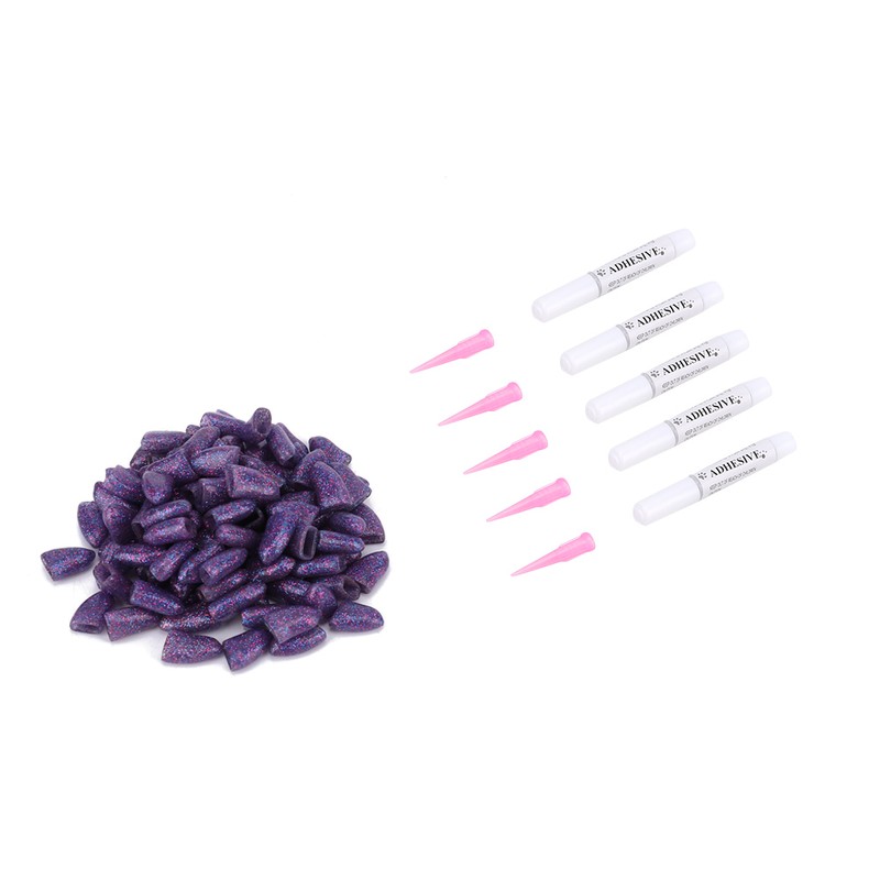 100PCS Pet Dog Soft PVC Nail Cover Paw Claw Cap