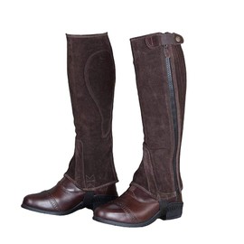 Shires Moretta Suede Half Chaps Large Brown