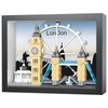 KGUMVXR London Skyline Postcard Building Block Set Picture Frame Building