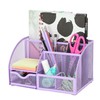 EXERZ Desk Organiser/Mesh Desk Tidy Caddy/Pencil Holder Multifunctional with 7