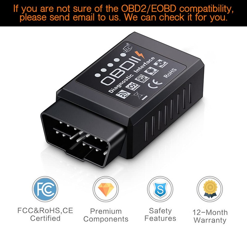 iLC OBD2 OBD Wireless Car Code Reader Scan Tool -
