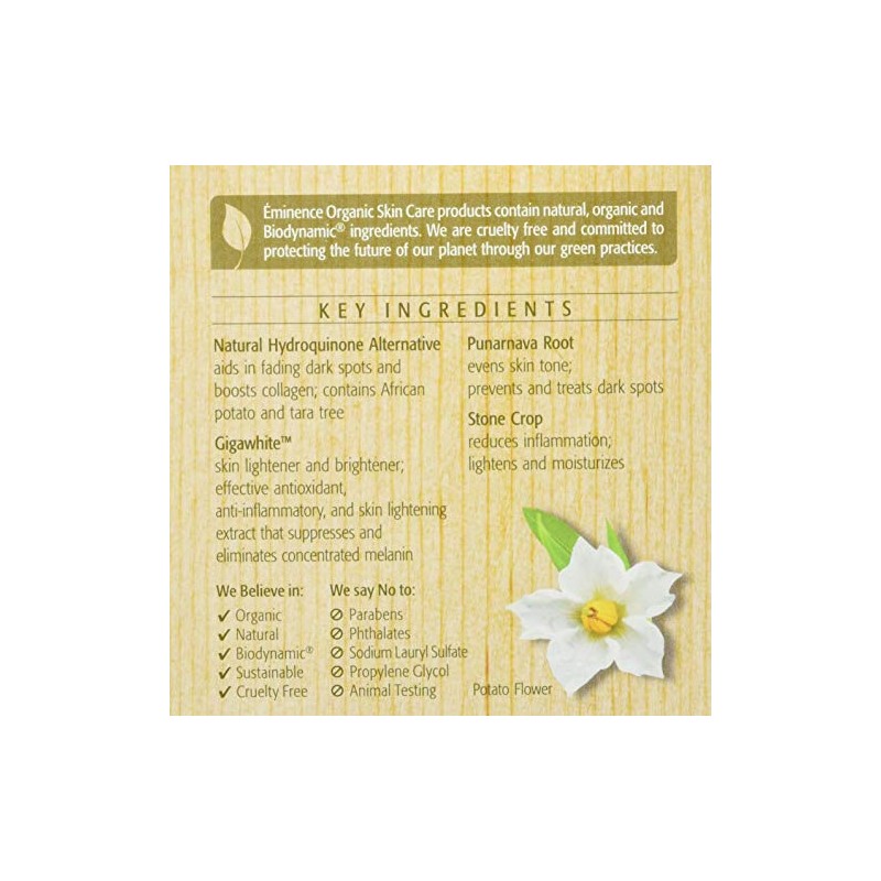 Bright Skin Overnight Correcting Cream by Eminence for Unisex -
