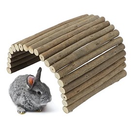 Puente de Madera para Hámster, Roedores de Arbustos, Túnel de Escalada para Masticar, Puente Flexible para Animales Pequeños, Escondite de Rampa para Cobayas, Erizos, Chinchillas Y Otros Roedores