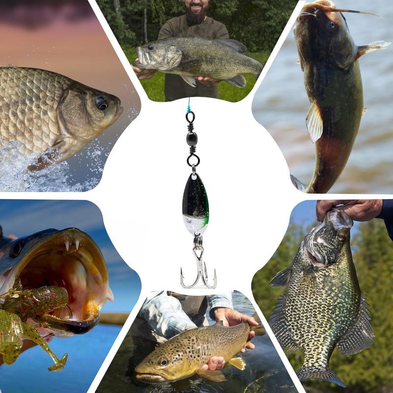 Natufish Treble Fishing Hooks 4X Strong - 10Pcs Triple Hooks